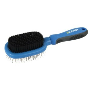 KERBL Double Flexible Brush 24cm Blue / Black - Petshop E-Commerce