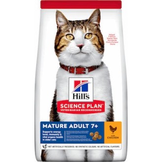 Hill's Science Plan Mature Adult +7 Dry Food for Senior Cats with Chicken 1.5kg - Petshop