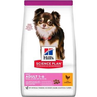 Hill's Science Plan Light Adult Small & Mini 1.5kg Dry Food for Adult Small Dogs Diet with Turkey / Chicken - Petshop