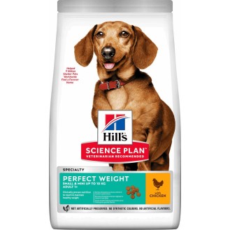 Hill's Science Plan Perfect Weight Adult Small & Mini 1.5kg Dry Food for Adult Small Dogs Diet with Chicken - Petshop
