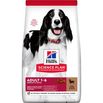 Hill's Science Plan Adult Medium 2.5kg Dry Food for Medium Breed Adult Dogs with Lamb / Rice - Petshop