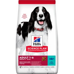 Hill's Science Plan Adult Medium 2.5kg Dry Food for Medium Breed Adult Dogs with Rice / Tuna - Petshop