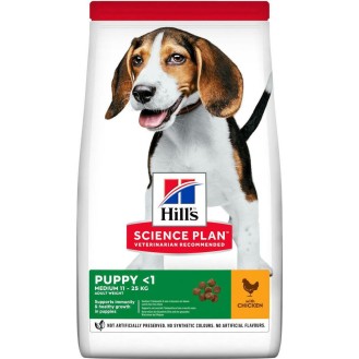 Hill's Science Plan Puppy <1 Medium 14kg Dry Food for Medium Breed Puppies with Chicken - Petshop