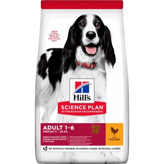 Hill's Science Plan Adult Medium 14kg Dry Food for Medium Breed Adult Dogs Diet with Chicken - Petshop