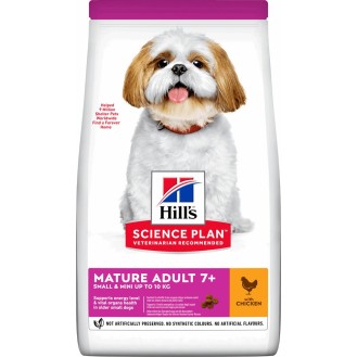 Hill's Science Plan Mature Adult 7+ Small & Mini 1.5kg Dry Food for Adult Small Breed Dogs with Chicken / Rice - Petshop