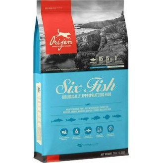 Orijen Six Fish Grain Free Dry Dog Food - 11.4kg - All Breeds with Fish