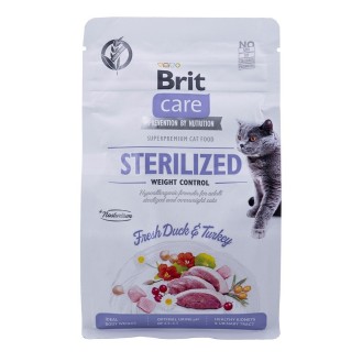 Brit Care Sterilized Weight Control Dry Food for Sterilized Cats with Turkey / Duck 2kg - Petshop