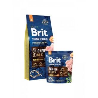 Brit Premium by Nature Junior Medium 3kg Dry Food for Medium Breed Puppies with Chicken - Petshop