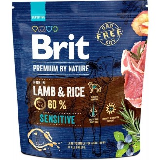 Brit Premium By Nature Adult Sensitive 1kg Dry Food for Adult Dogs with Lamb and Rice - Petshop