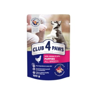 CLUB 4 PAWS Premium Puppy Food: Chicken in Jelly, 100g