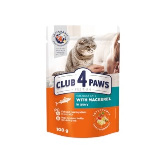 Club 4 Paws Premium Mackerel in Gravy Canned Cat Food 100g