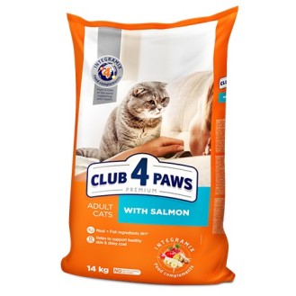 Club 4 Paws Premium With Salmon - Complete Dry Pet Food for Adult Cats, 300g
