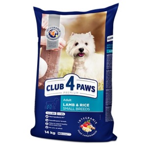 CLUB 4 PAWS Premium Lamb and Rice Dry Dog Food for Small Breeds - 2 kg