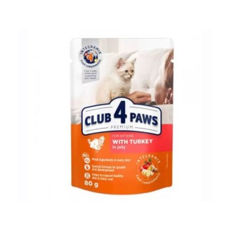 Club 4 Paws Premium Kitten Food with Turkey in Jelly - 80g