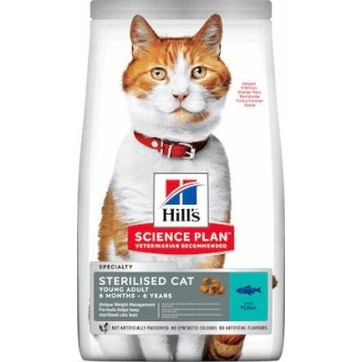 Hill's Science Plan Young Adult Sterilized Dry Food for Sterilized Adult Cats with Tuna 1.5kg - Petshop