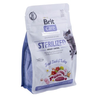 Brit Care Sterilized Weight Control Dry Food for Sterilized Cats with Turkey / Duck 7kg - Petshop