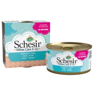 Schesir Kitten Care 3-12 Liquid Food for Juvenile Cats in Can with Tuna 85gr