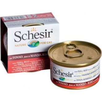 Schesir Nature Cat Food - Beef/Rice/Tuna 85g
