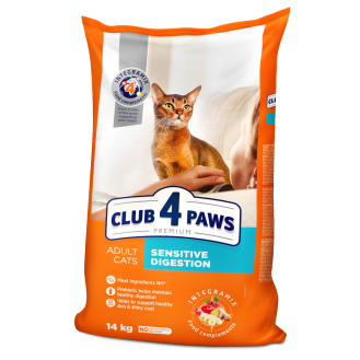 CLUB 4 PAWS Premium Sensitive Digestion: Complete Dry Pet Food for Adult Cats, 14kg