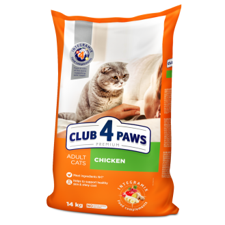 CLUB 4 PAWS Premium CHICKEN Complete Dry Pet Food for Adult Cats, 14 kg
