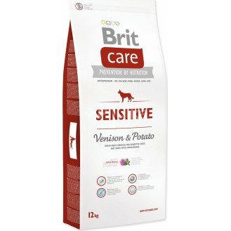 Brit Care Sensitive 12kg Dry Adult Dog Food - Grain Free with Venison / Potatoes